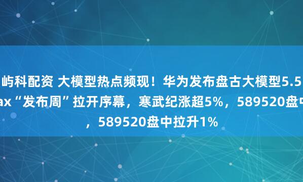 屿科配资 大模型热点频现！华为发布盘古大模型5.5+MiniMax“发布周”拉开序幕，寒武纪涨超5%，589520盘中拉升1%