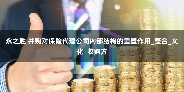 永之胜 并购对保险代理公司内部结构的重塑作用_整合_文化_收购方